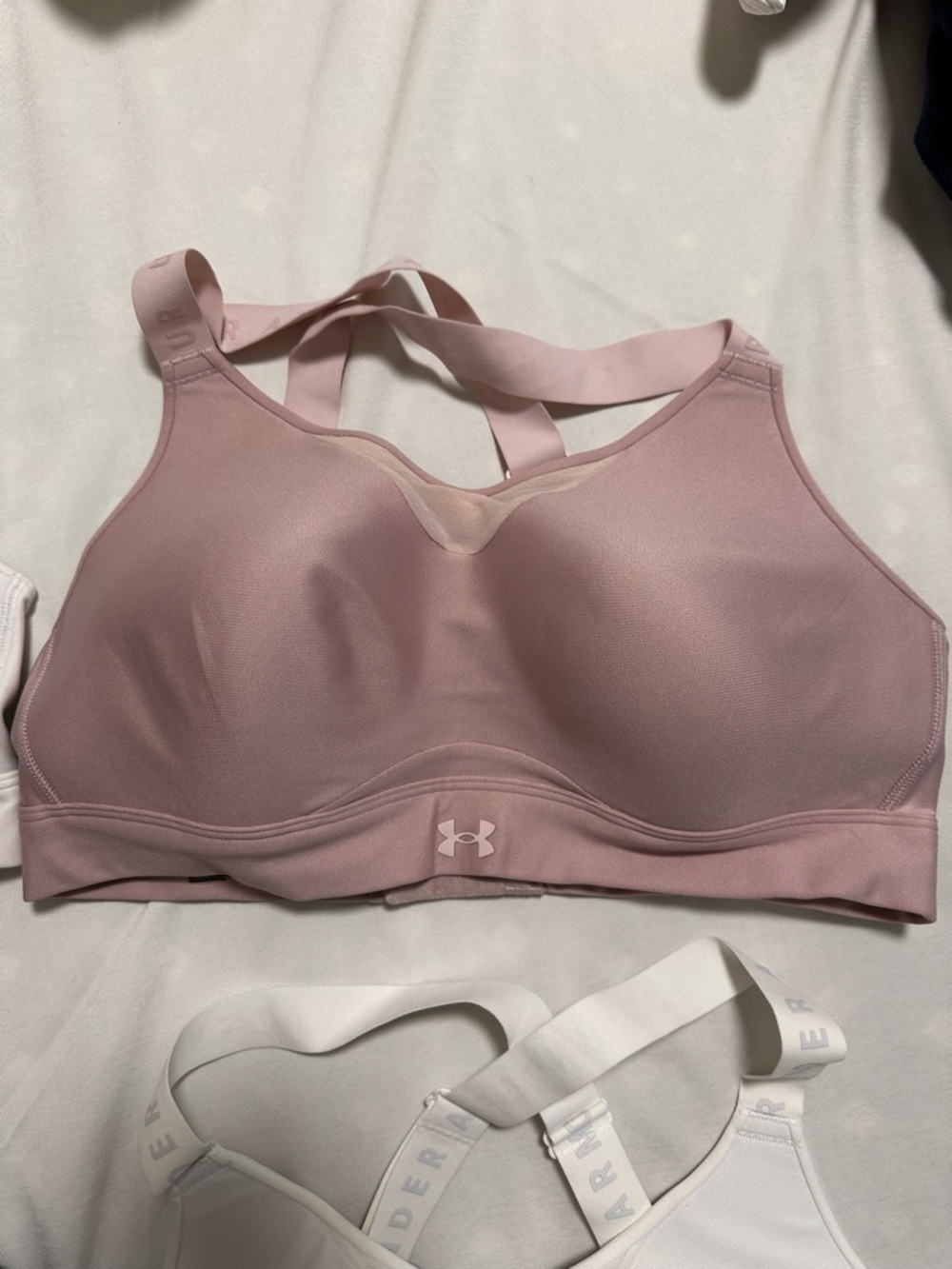 Under Armour 4-Pack Sports Bra Set - Black, White, Blush - Picture 4 of 10
